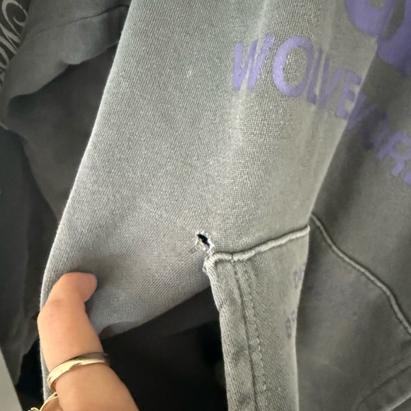 Darc Sport powerhouse gym Gray and Purple Women's Sweater - Picture 2 of 3